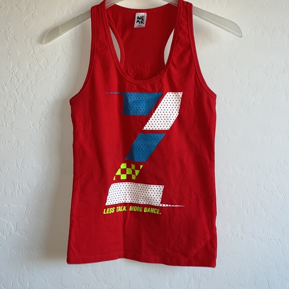Zumba “Less Talk, More Dance. Racerback Tank Top Red / Size S - Picture 2 of 11